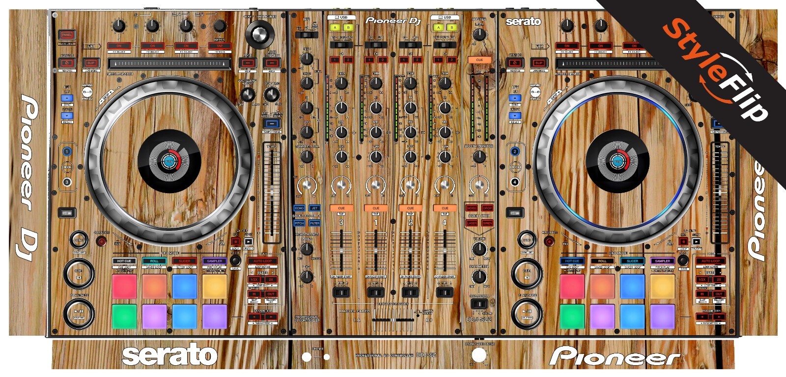 Pioneer DDJ-SZ2 Skin | Wood Design 4 | Protective Decal | StyleFlip Skins