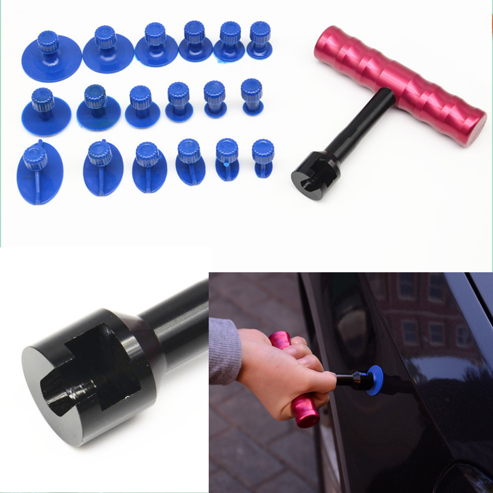 Car Body Pit Dent Repair Hail Hand T-Bar Puller Paintless Lifter label Tool Kit