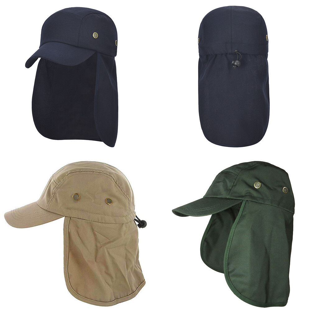 US 1 Pc UV Sun Protect Cap Safari Hike Camping Neck Cover Ear Flap Fishing Hat
