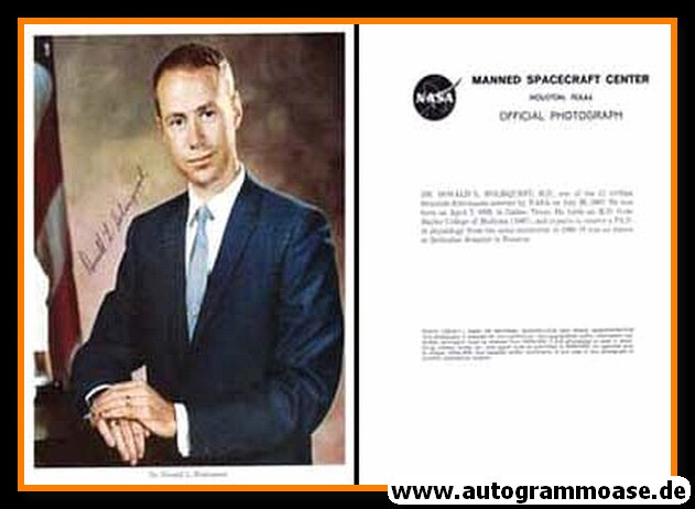 Autograph Space Travel (Nasa) Donald L.Holmquest 1967 Print (Portrait Color XL