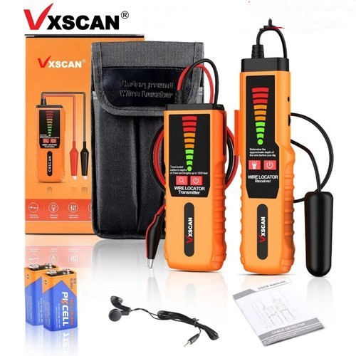 VXSCAN F04 Underground Buried Wires Cable Wire Locator Tracker Tester +Earphone