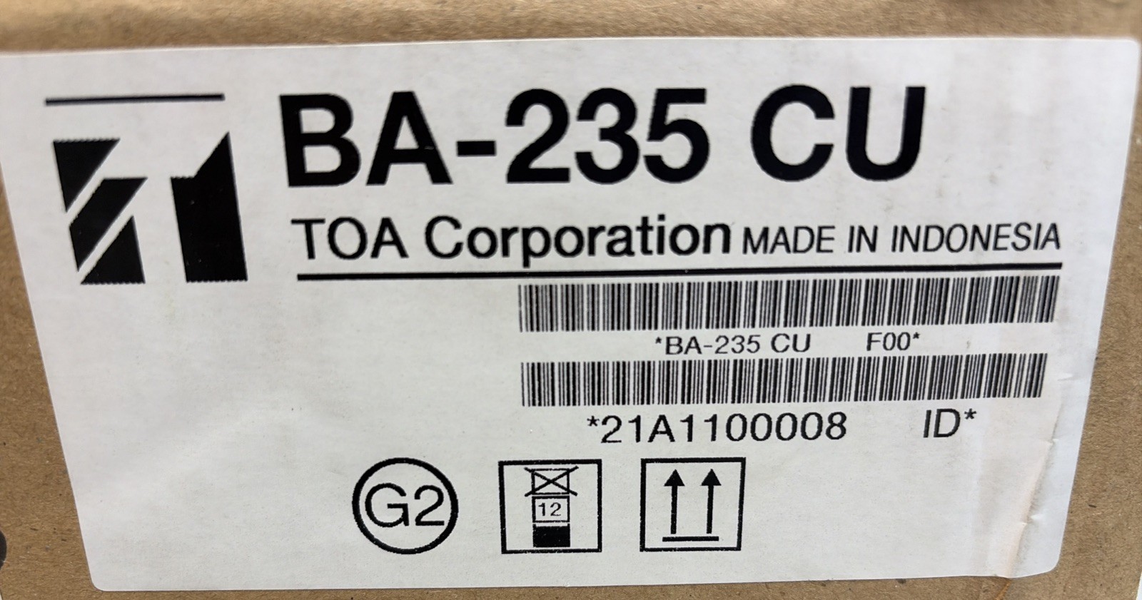 Power Amplifier, 35W NIB TOA Electronics BA-235 CU