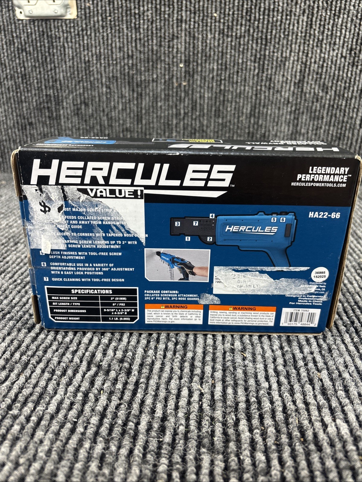 HERCULES Collated Drywall Screwgun Attachment -Attachment Only- #70062