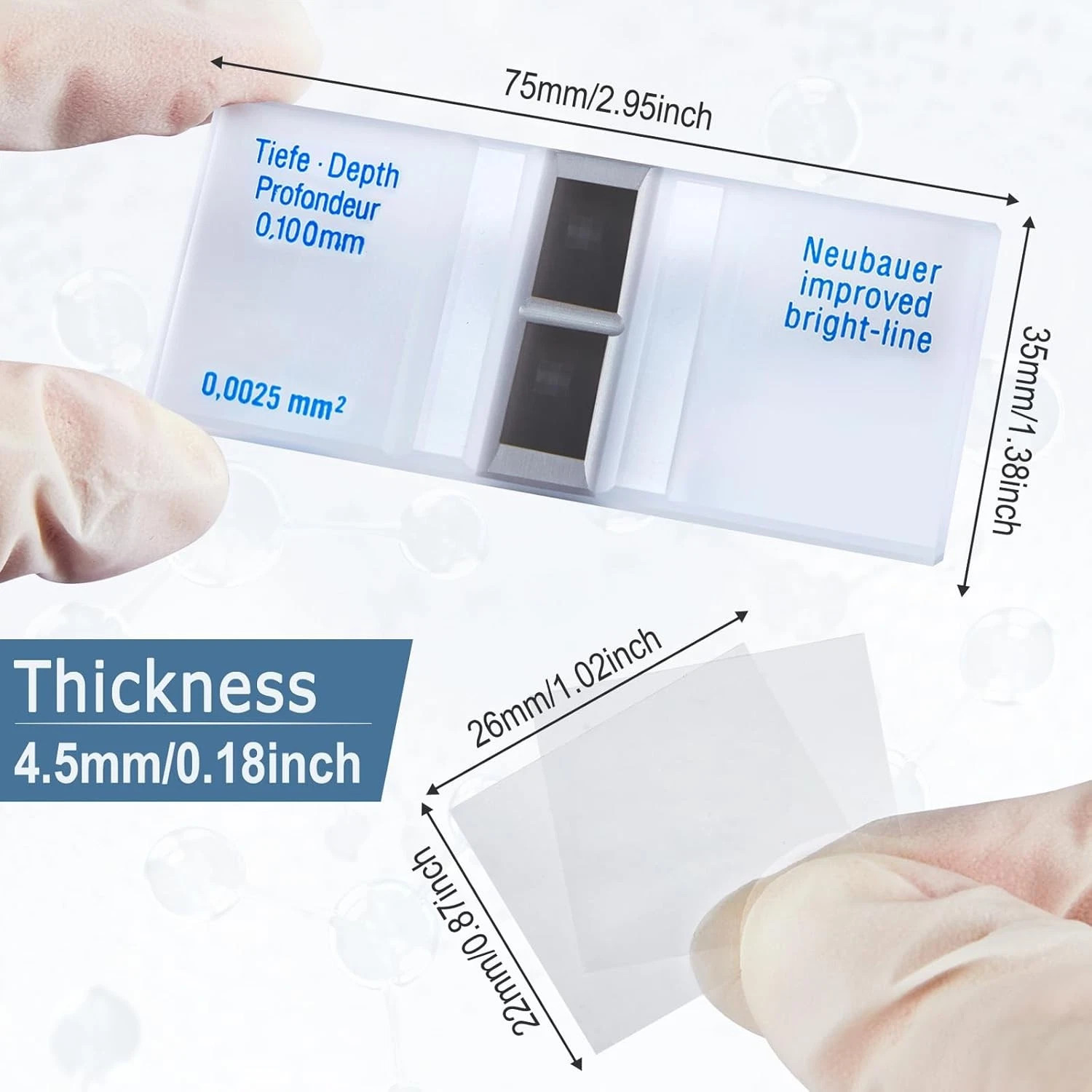 Cell Counting Chamber Hemocytometer Neubauer Improved Blood Counting Chamber