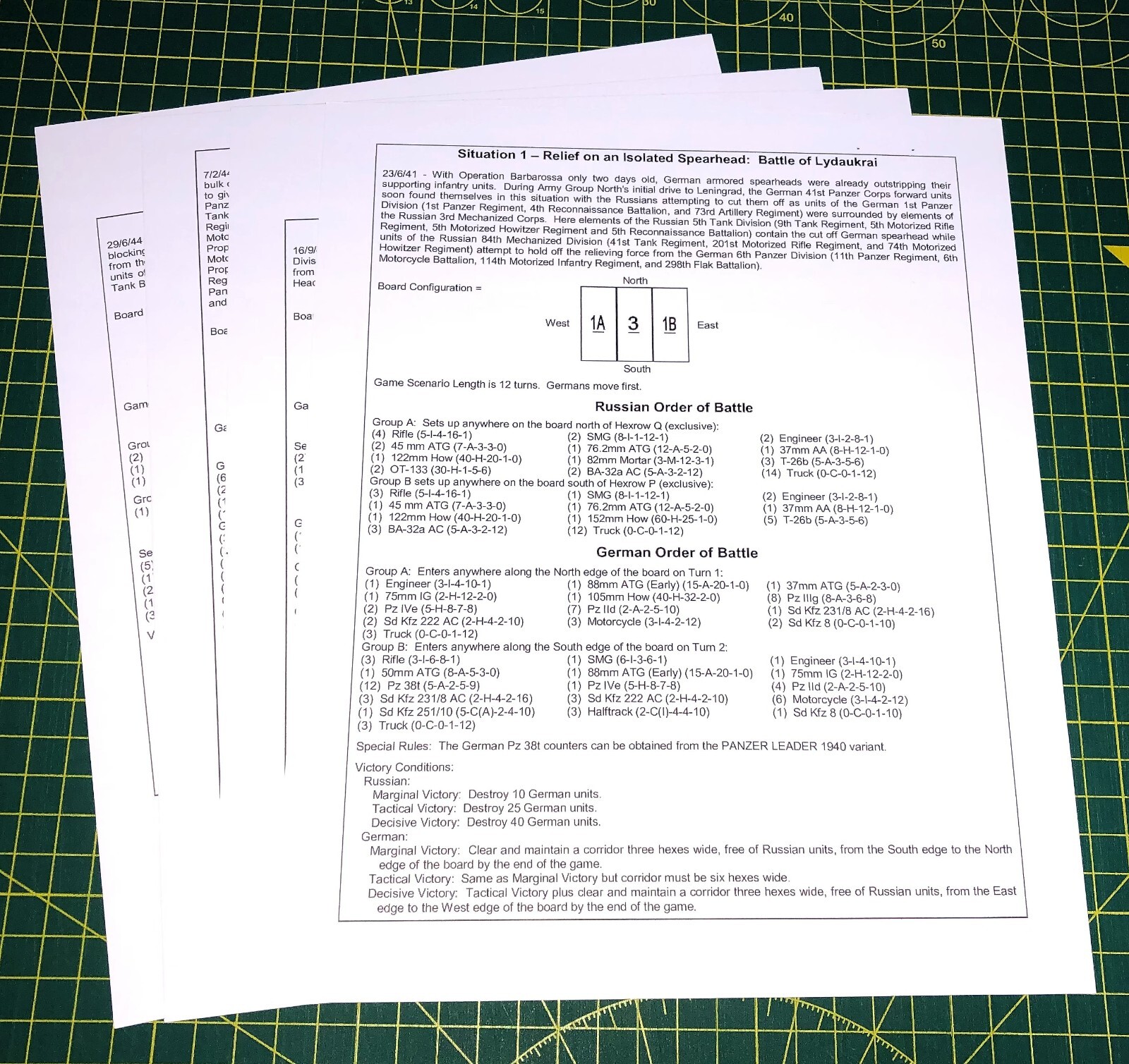 Panzer Leader + PanzerBlitz Recon, for Avalon Hill, 72 counters + 4 scenario