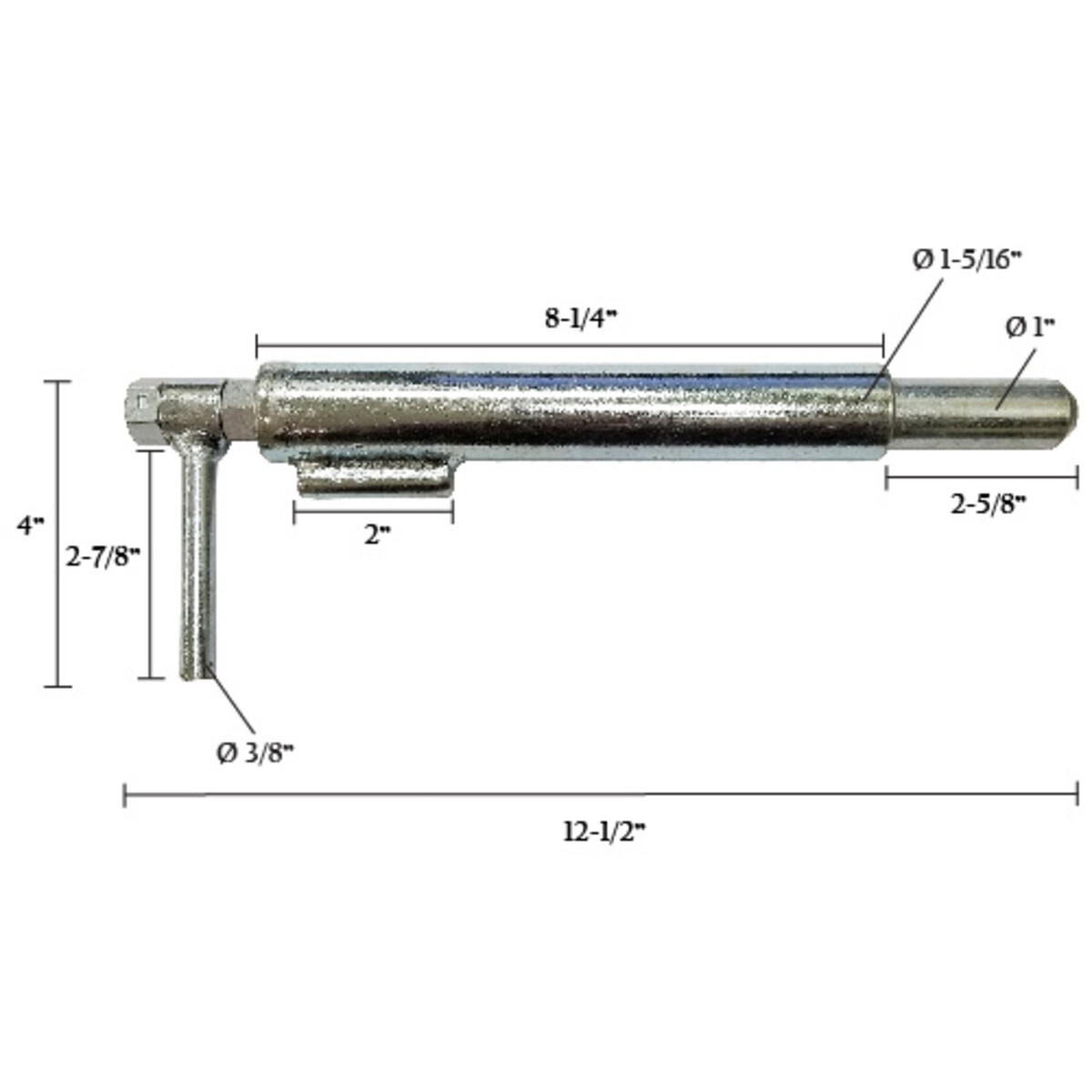 12-1/2" Galvanized Spring Loaded Gate Door Latch Fence