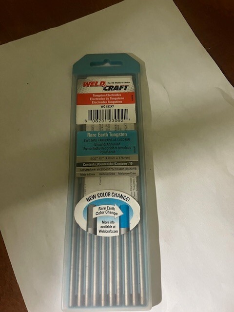 Miller Weldcraft WG532X7 Rare Earth Tungsten Electrode 5/32" X 7" 10 pack