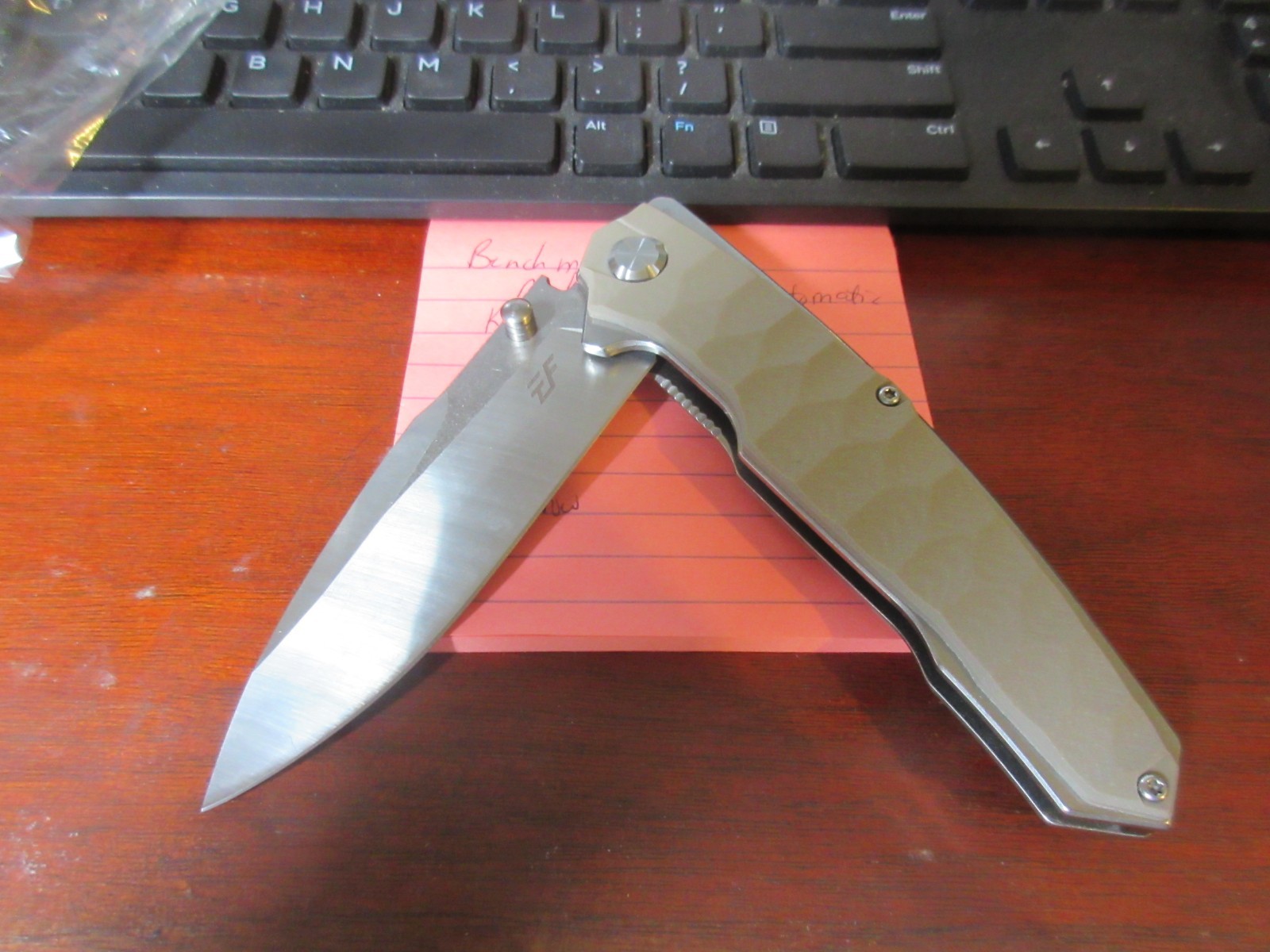 Eafengrow Folding Knife 4" blade G10 handle Gray in color