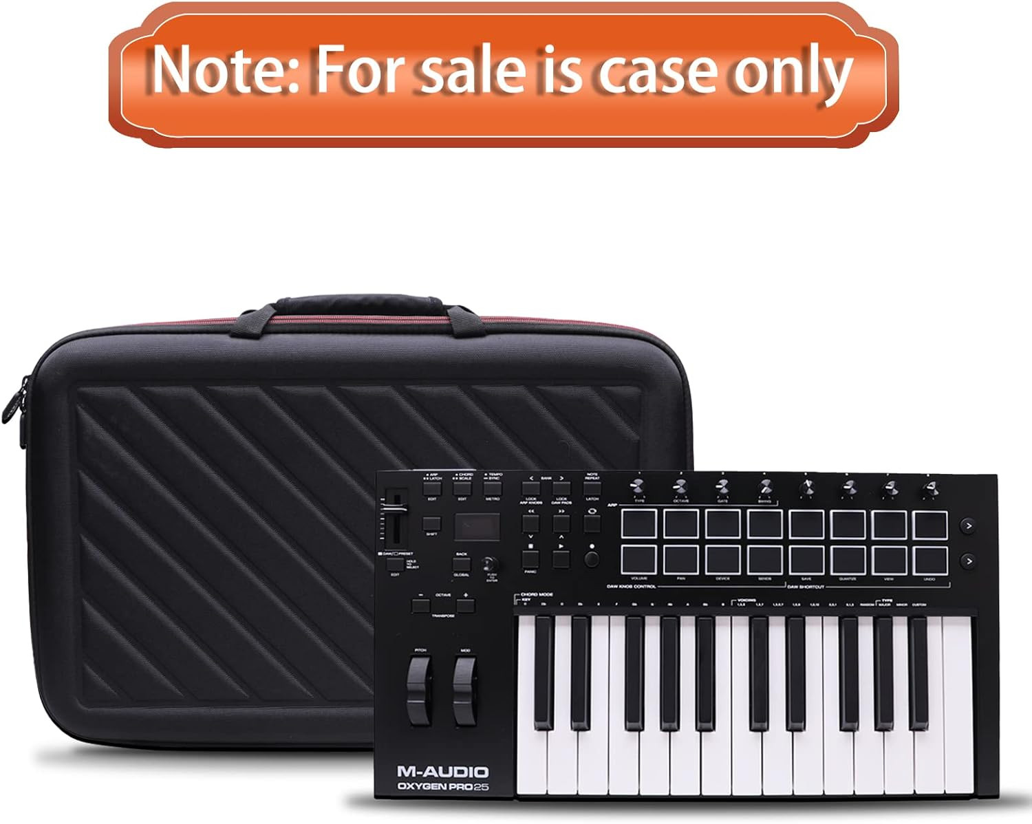LTGEM EVA Hard Case for M-Audio Oxygen Pro 25 – 25 Key USB MIDI Keyboard Control