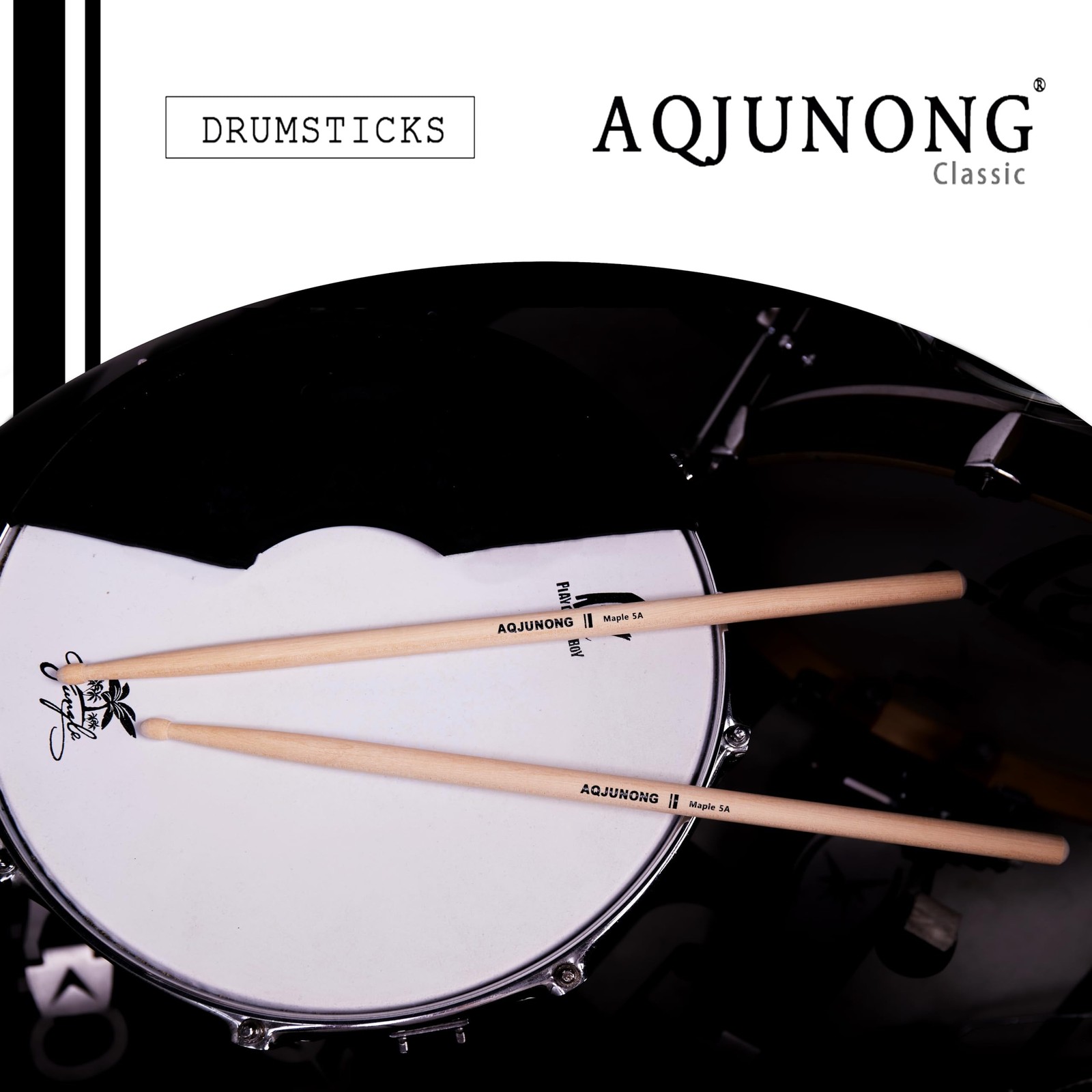 Drum Sticks，5A Drumsticks, 12 Pairs Classic Maple Wood Tip Drum Sticks fo