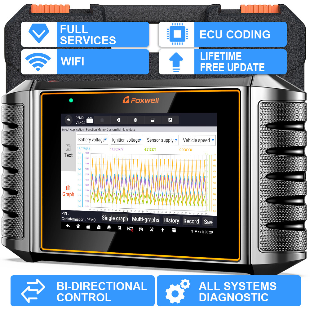 Automotive OBD2 Scanner All System Bidirectional Car Diagnostic Tool E-CU Coding