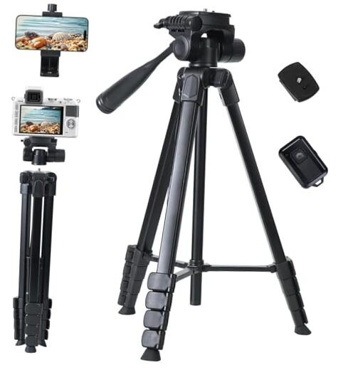 Camera Tripod for Canon Nikon Sony,  67 Inch Lightweight DSLR Tripod Camera