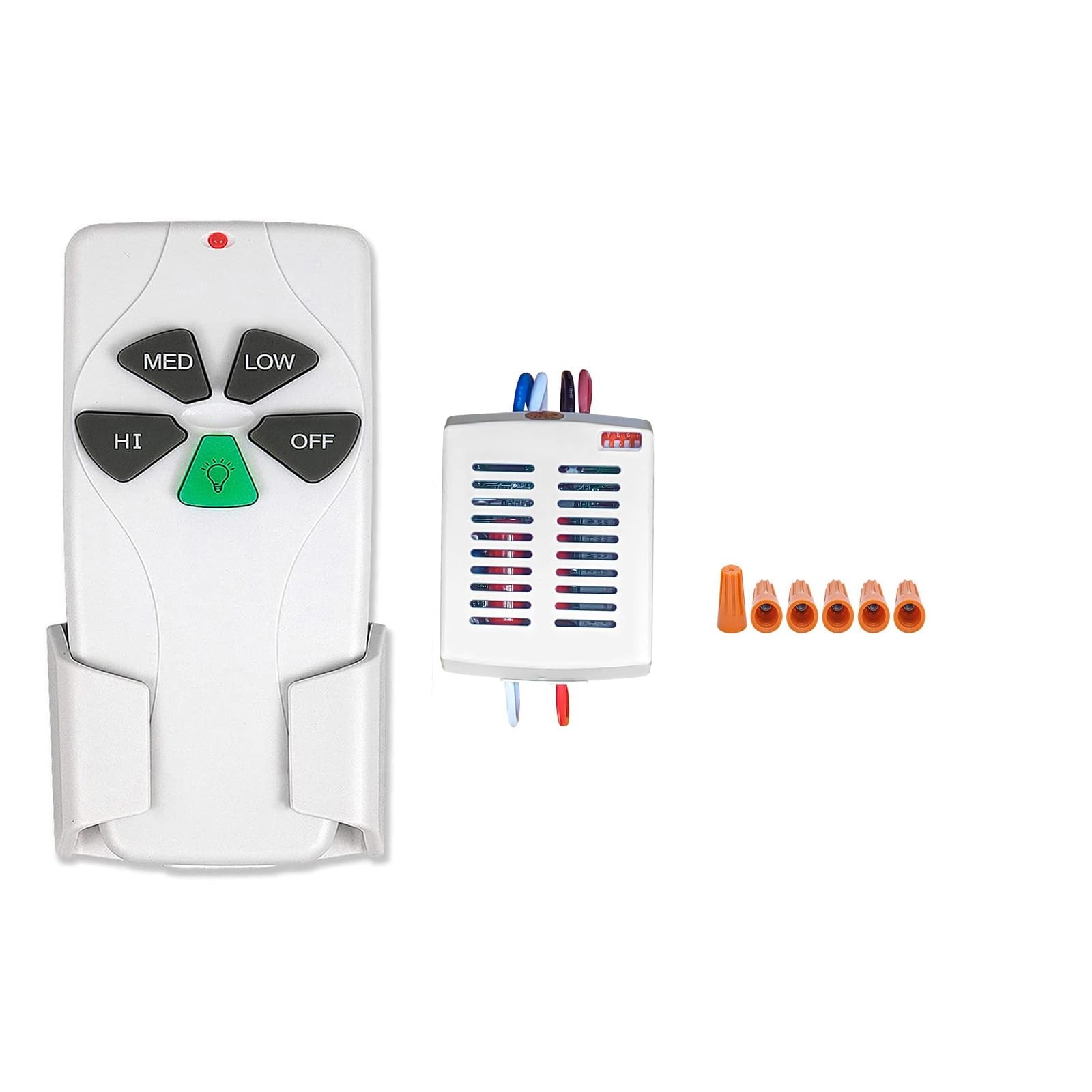 Small Size Universal Ceiling Fan Remote Control Kit, 3 Speed White