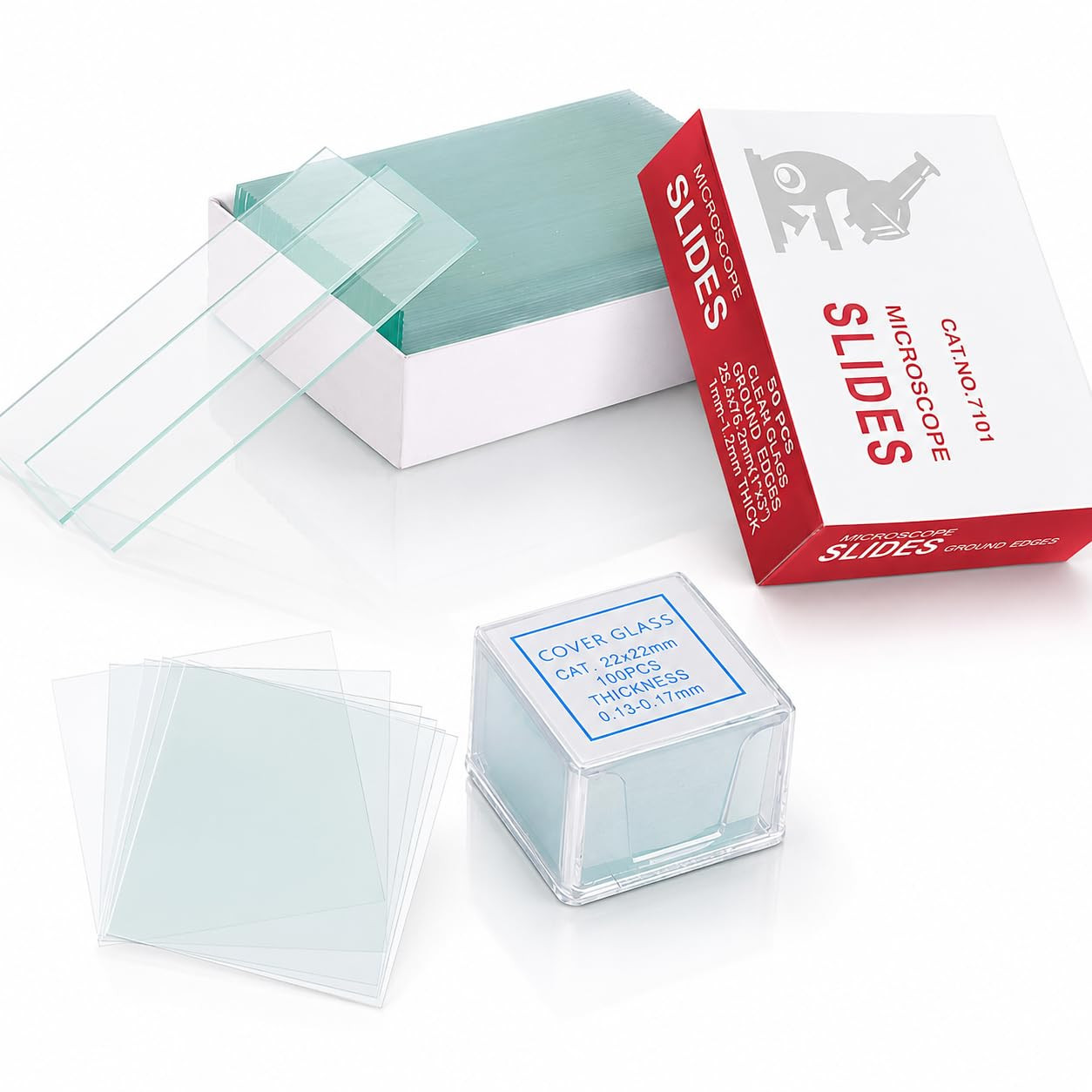 Microscope Slides and Covers – 50 Blank Glass Slides for Microscope