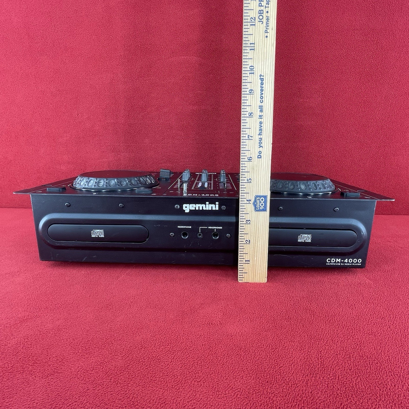 Gemini CDM-4000 Dual CD/USB DJ Media Player Console Only Half Usable