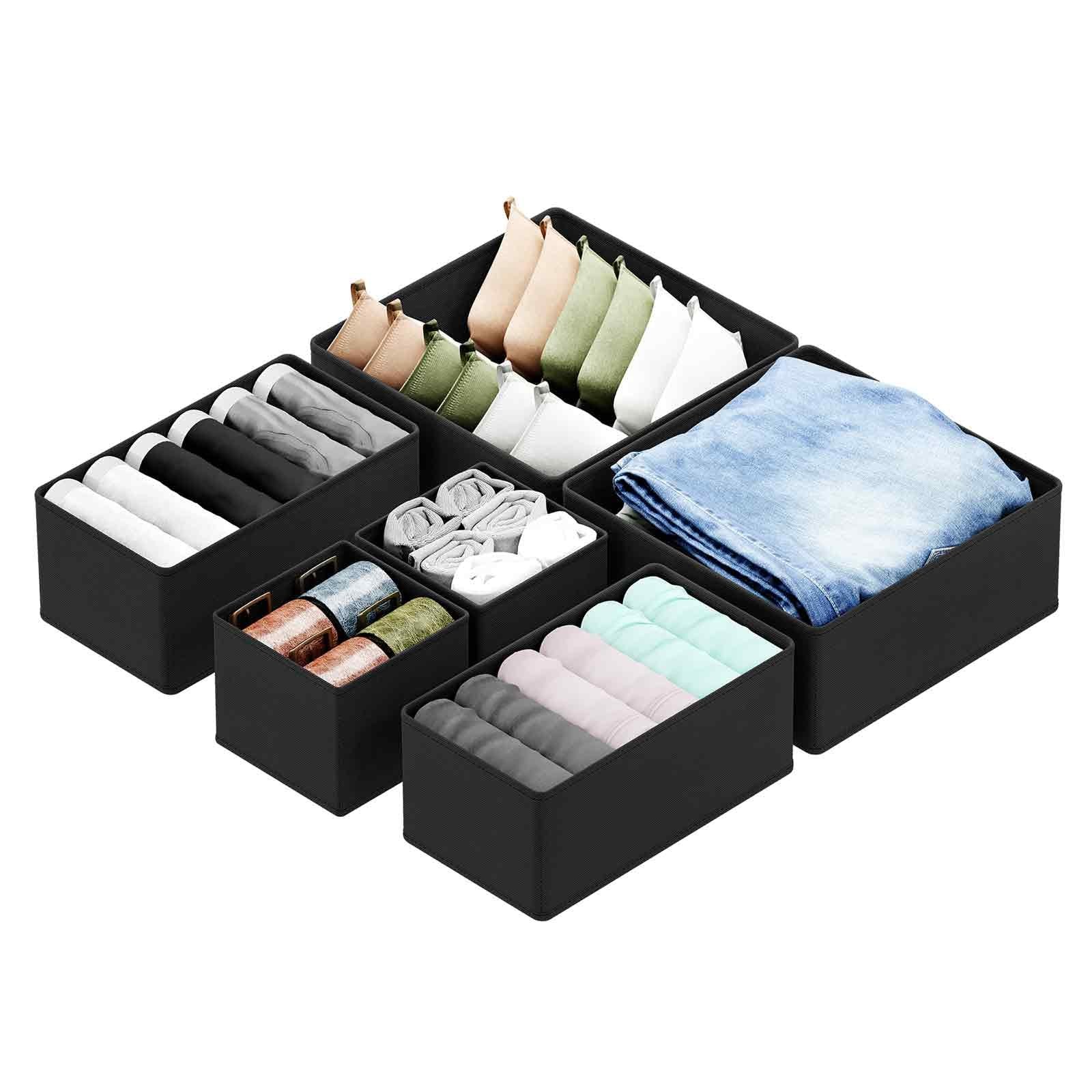 Drawer Organizer for Clothes, 6 Pack Dresser Drawer Organizer Bins, Closet Or...