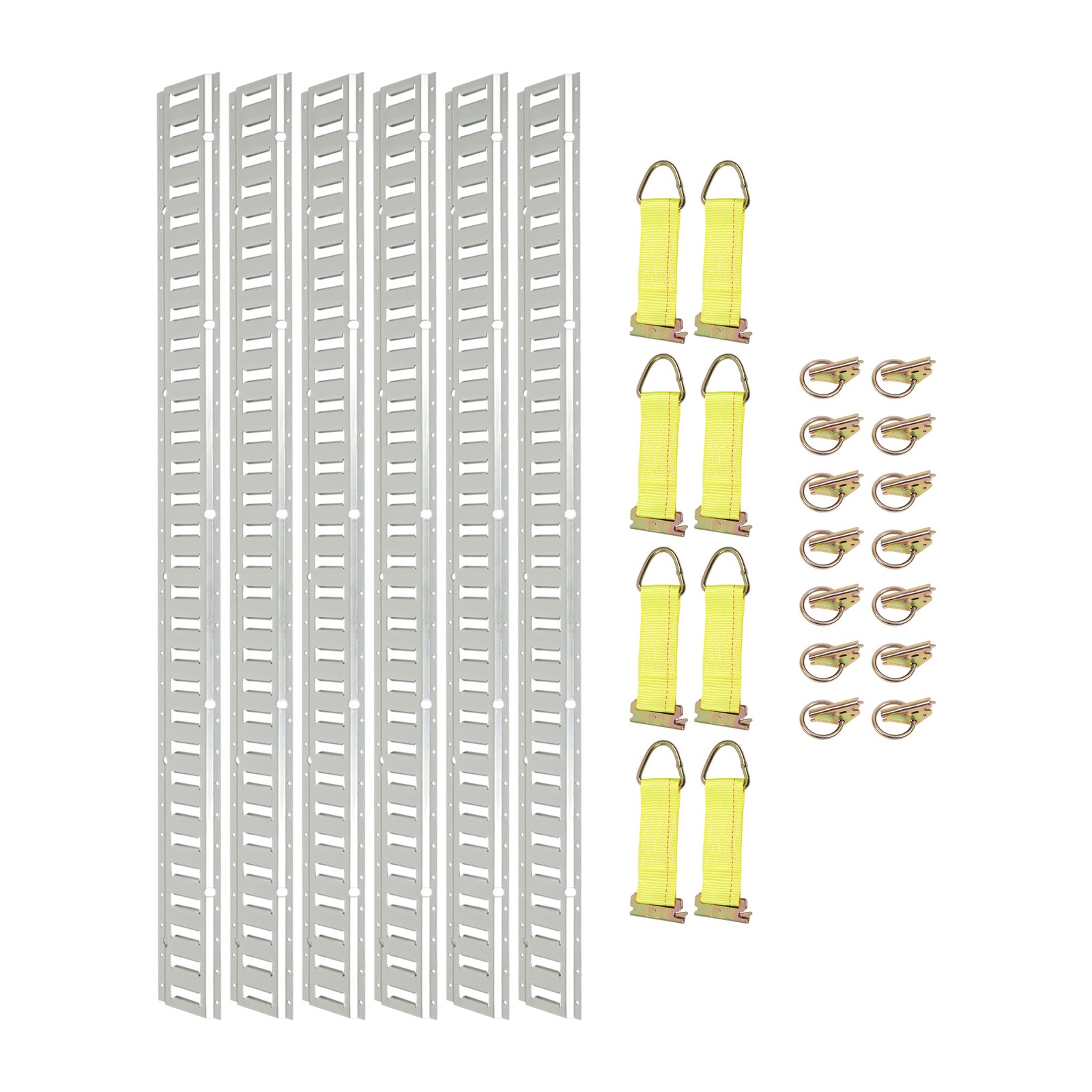 LABLT 28 Pack 5' E Track Tie Down Rail System Galvanized For Trucks Vans Trailer