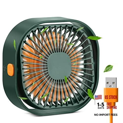 4 Inch Small USB Desk Fan - 3-Speed & 360° Rotatable Cooling Fan - USB-Powered