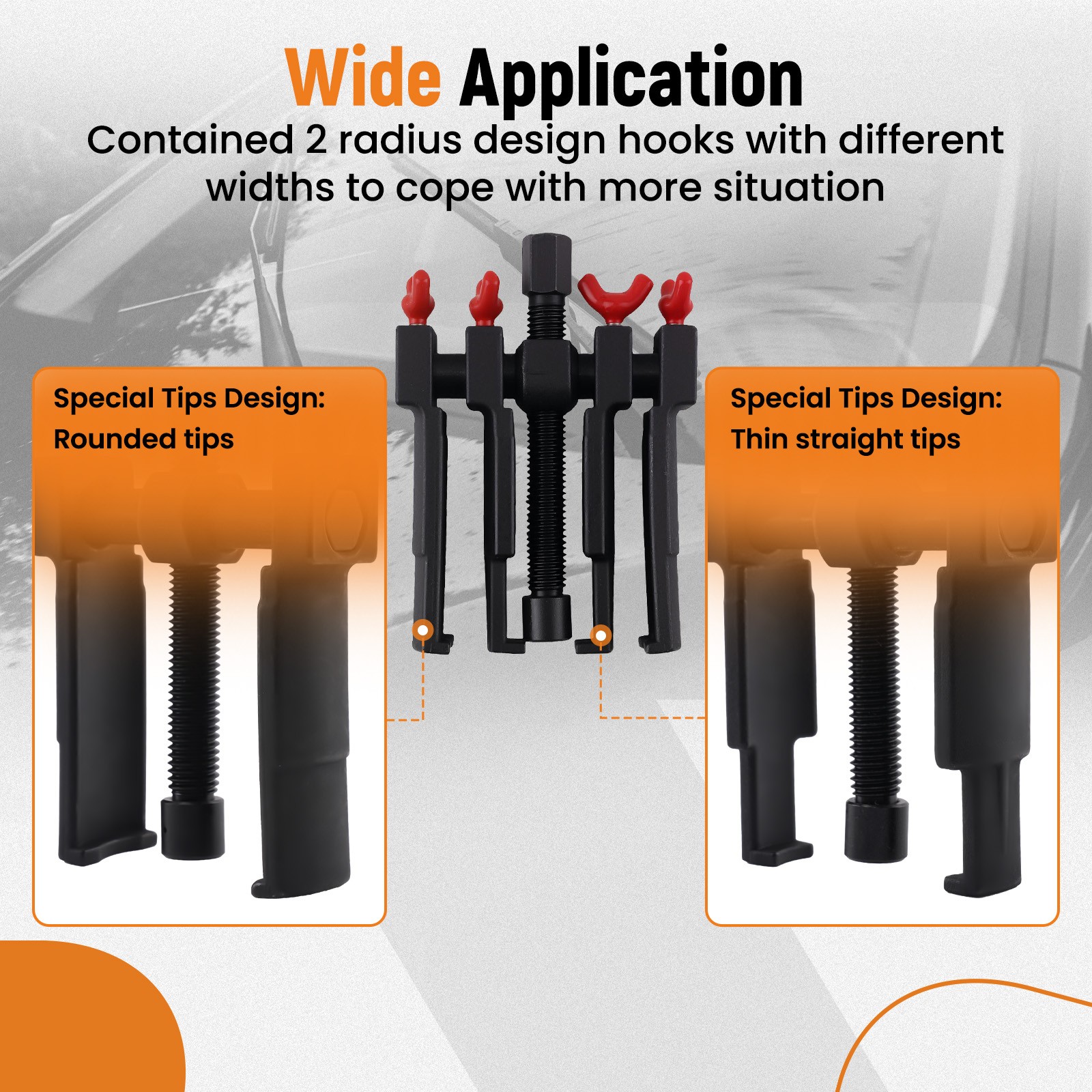 Steel Windshield Wiper Arm Puller Removal Tool Universal Car Repair Kit Black