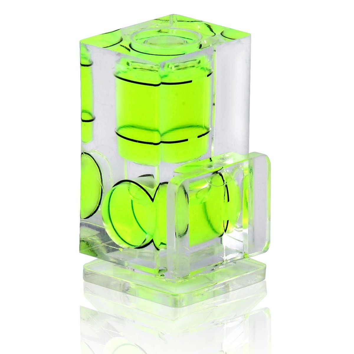 6 Pack Camera Hot Shoe Bubble Level 1 Axis 2 Axis Clear Level Set