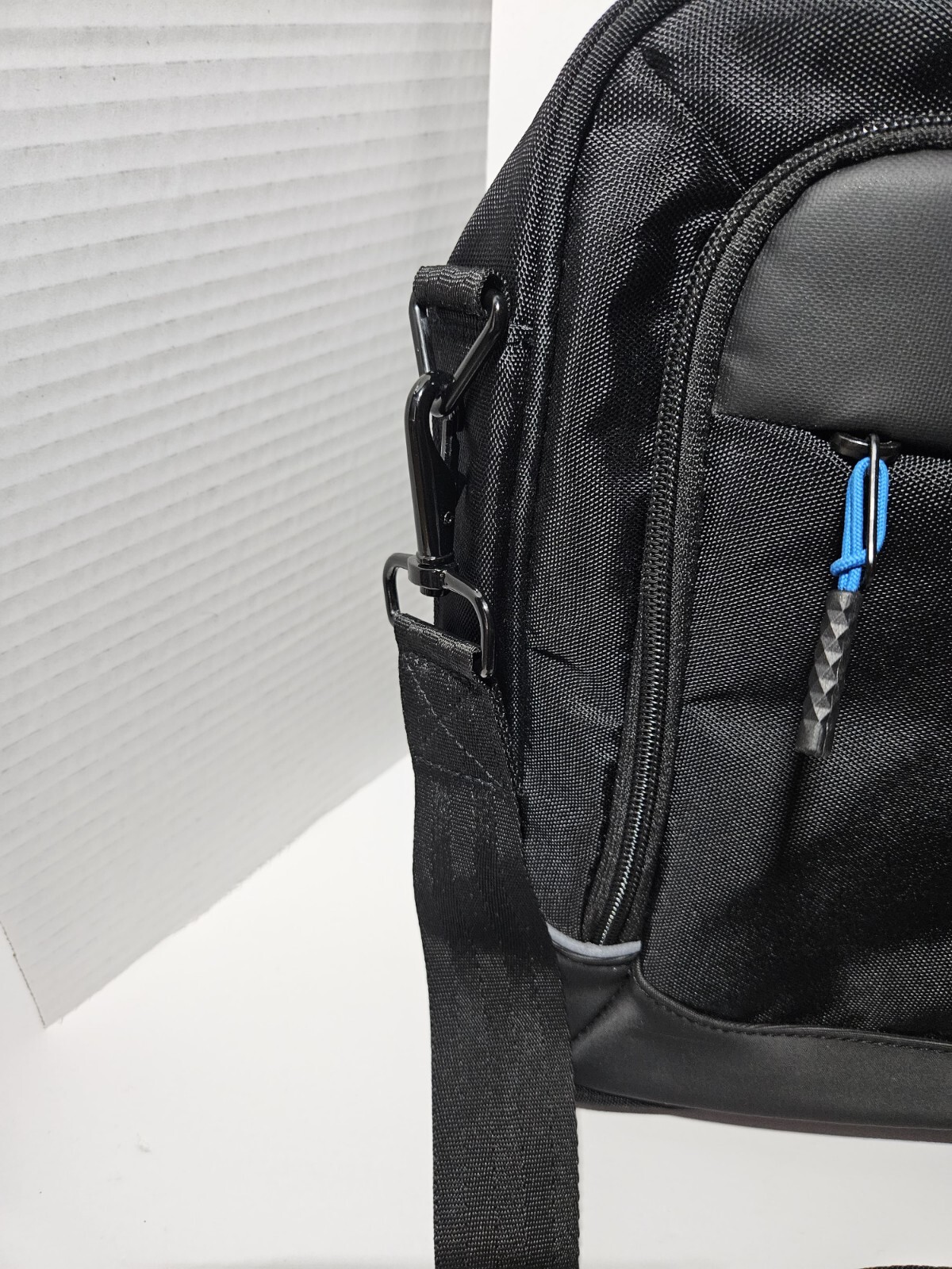 Dell Black Nylon Brief Case Bag Computer Tote With Shoulder Strap