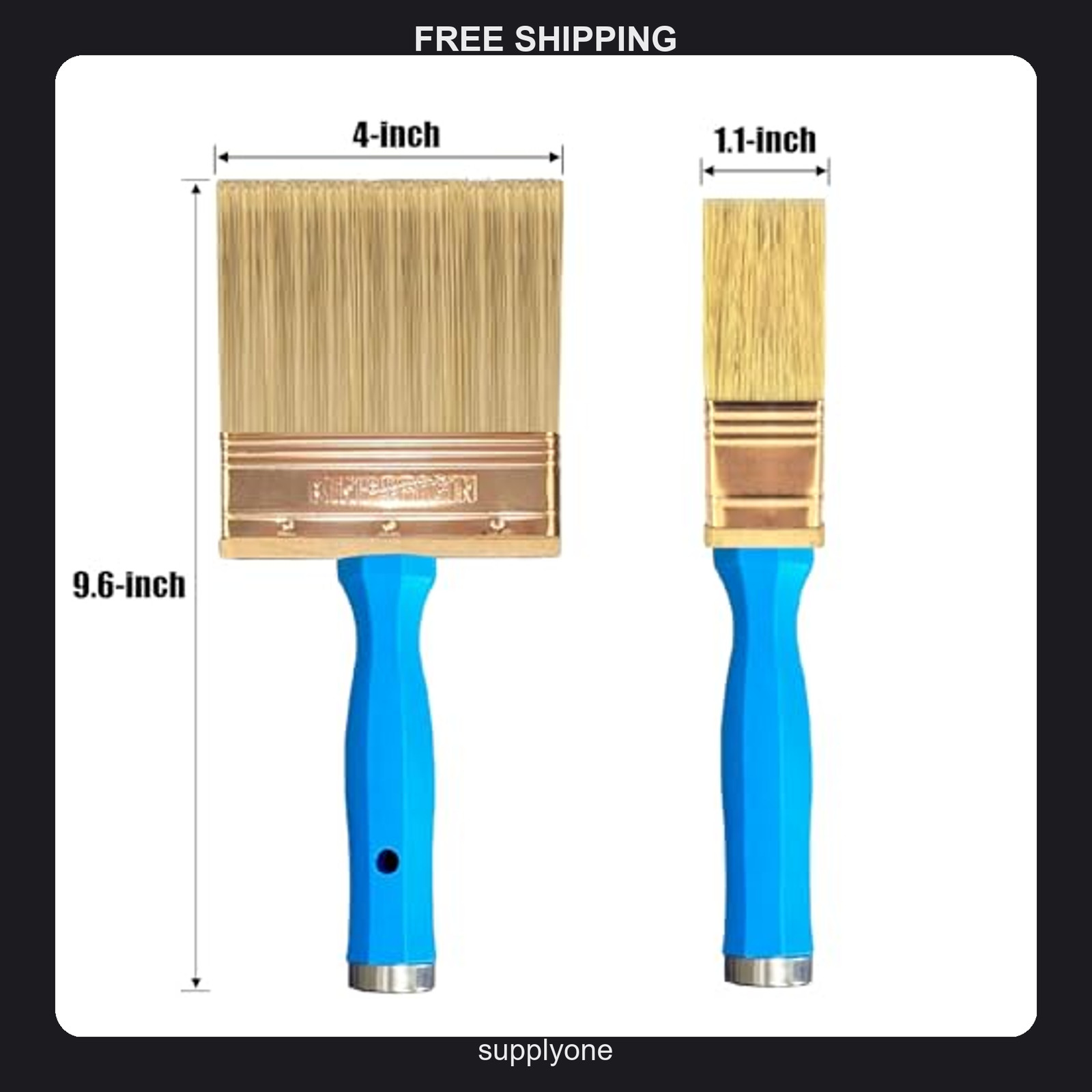 KingOrigin 4-Inch Polyester Paint Brush for Deck Staining and Masonry