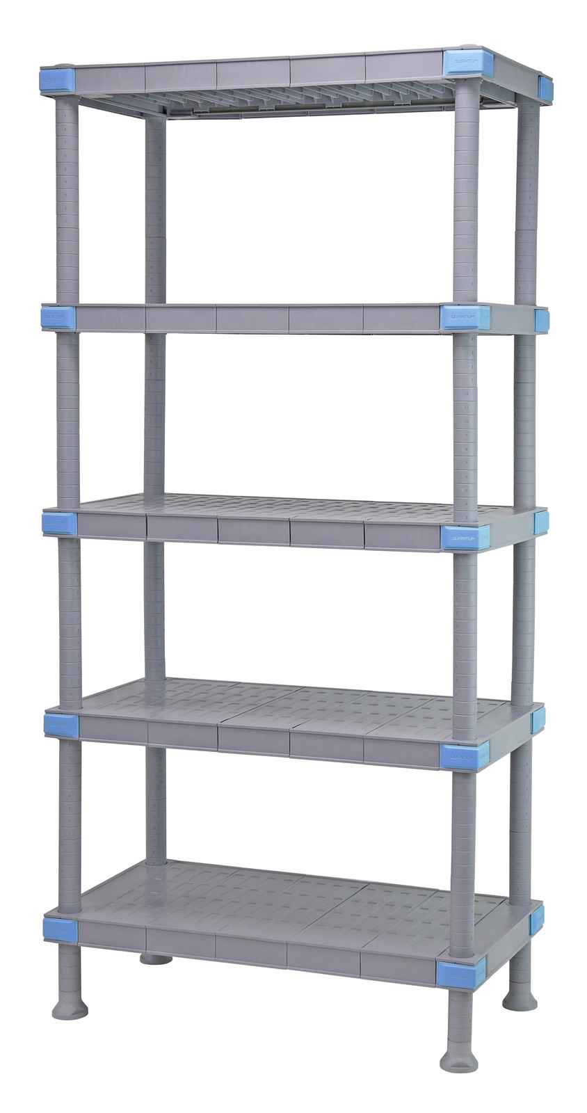 Quantum QP185474SS-5 NSF Millenia Gray Polymer 5 Shelf Solid Shelving Unit - ...