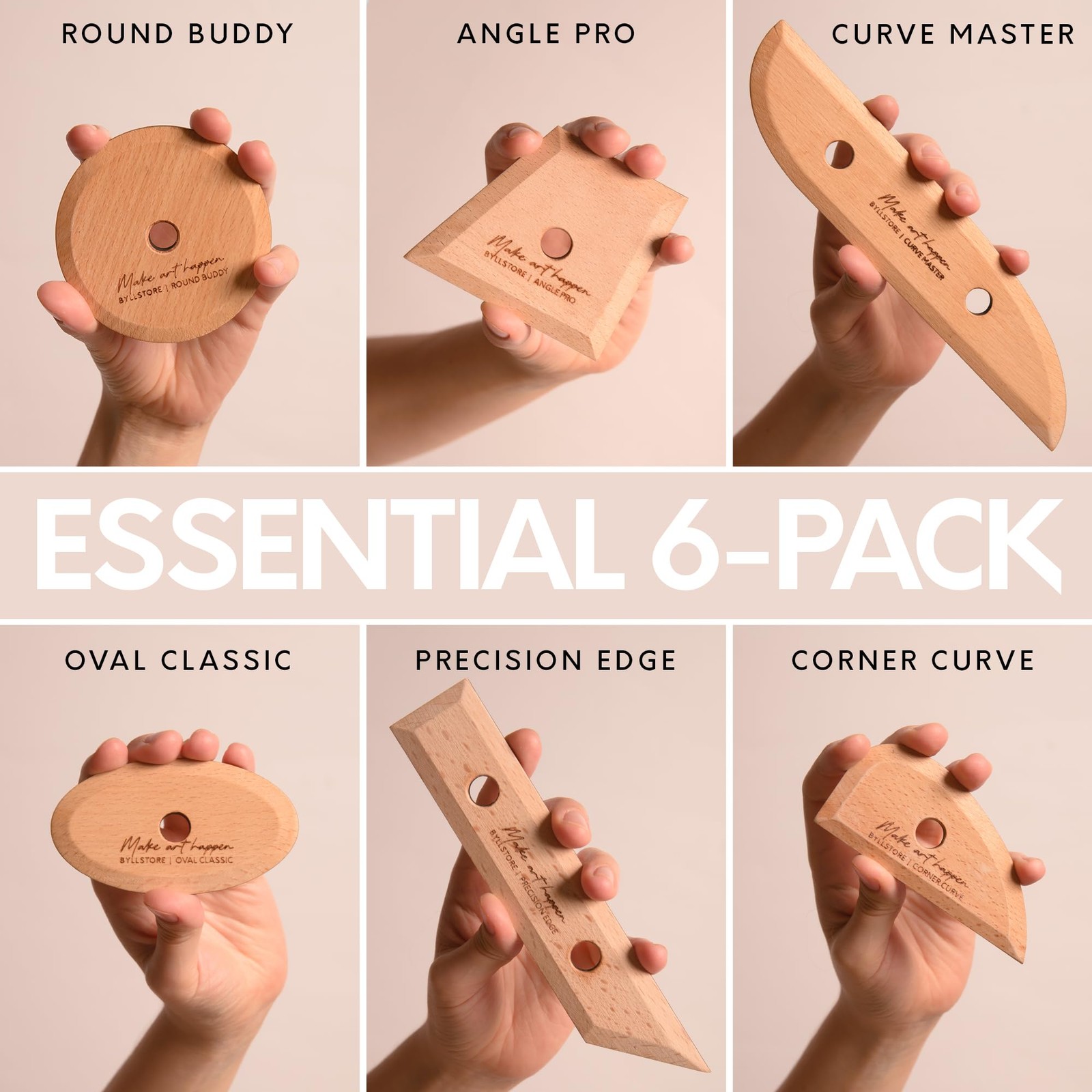 Byllstore Essential Pottery Ribs for Clay | 6 Pack |
