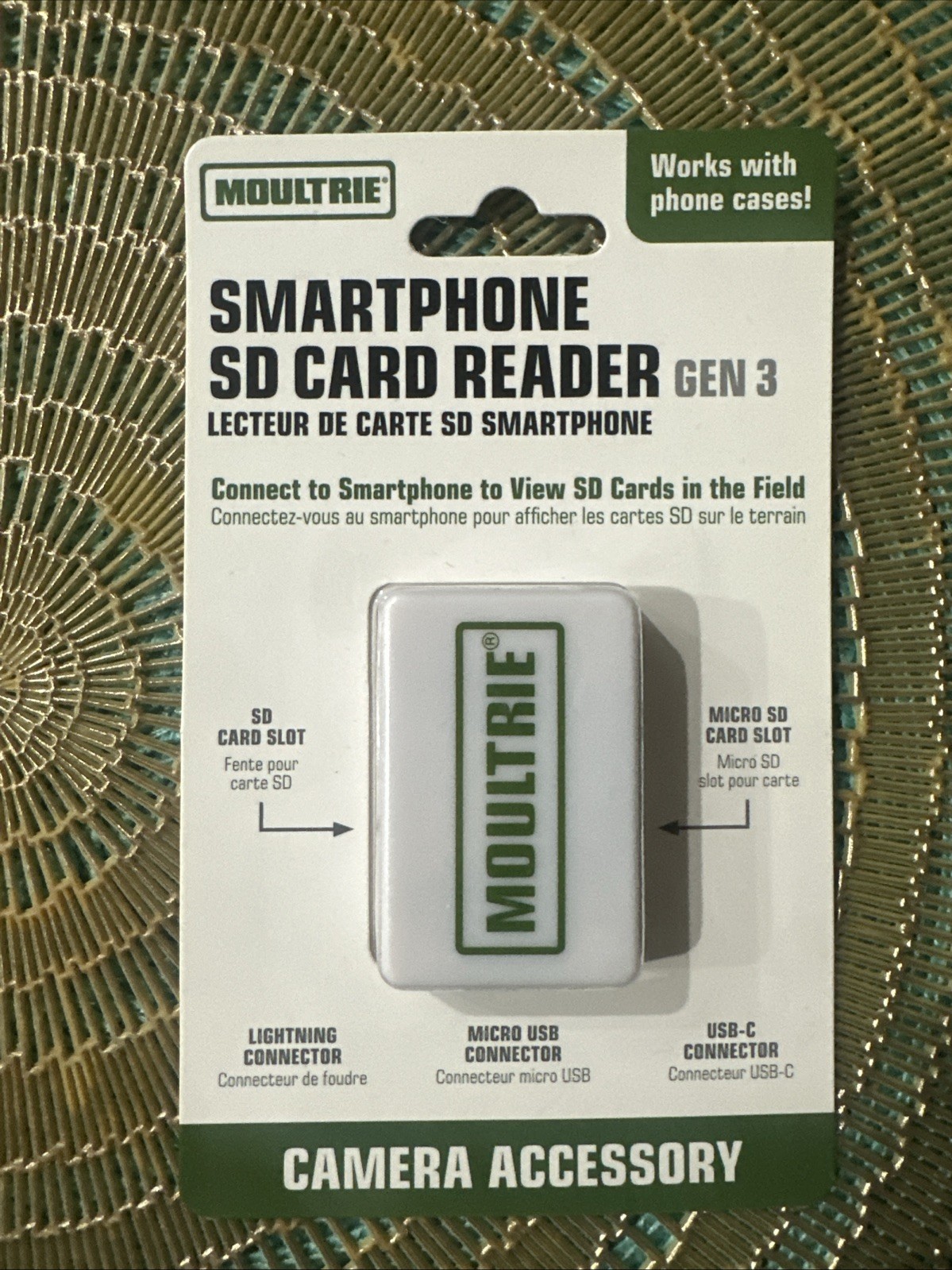 Moultrie Gen 3 Smartphone SD Card Reader MCA-13488 Lightning & USB-C Brand New