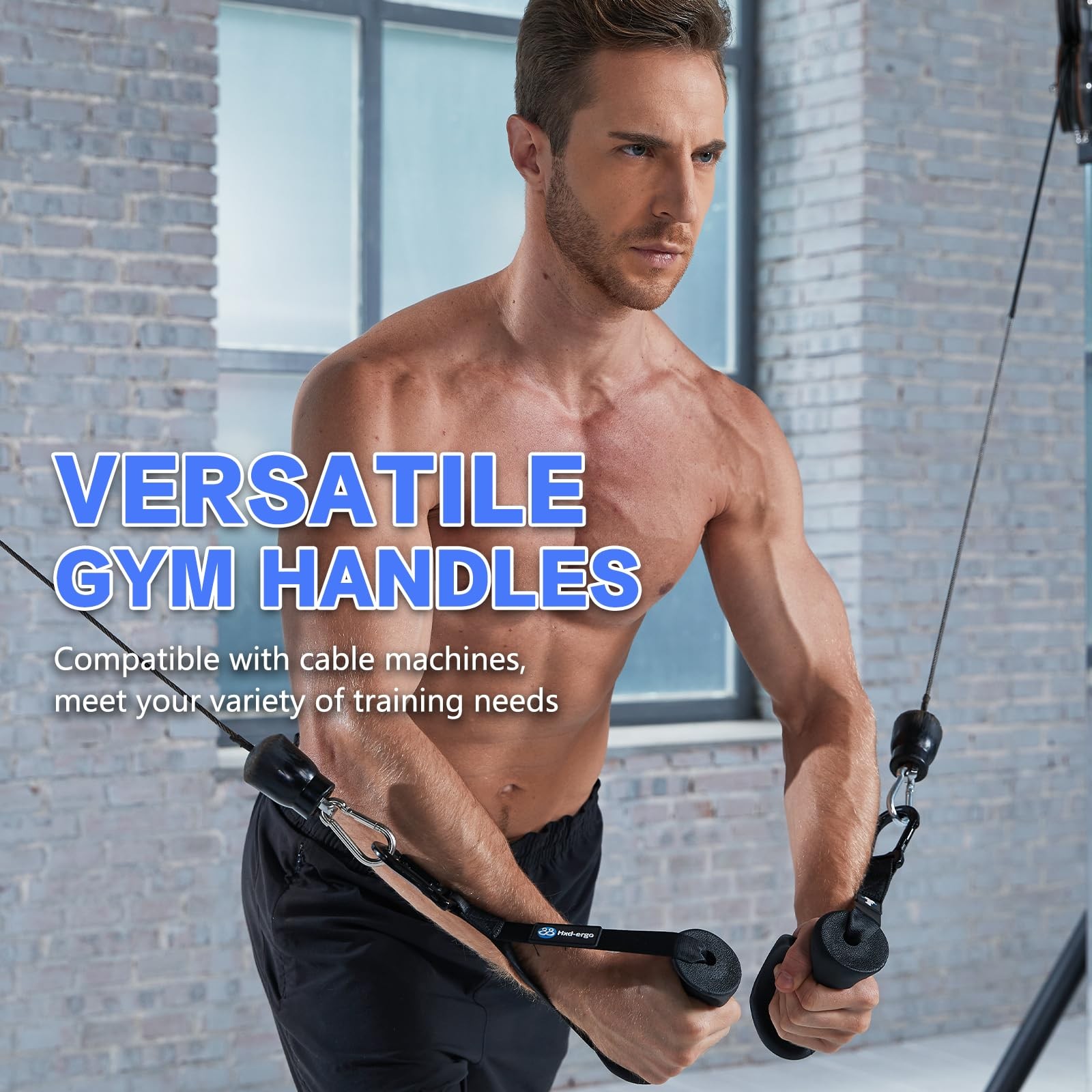 Ergonomic Exercise Handles for Cable Machine Attachments, Pilates, Strength T...