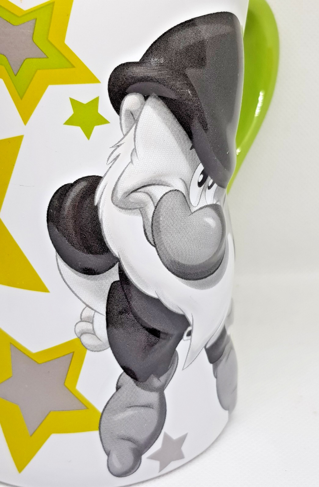 Disney Store Exclusive Grumpy Mug 3D Relief “Grumpy Digs It” Green White 5"