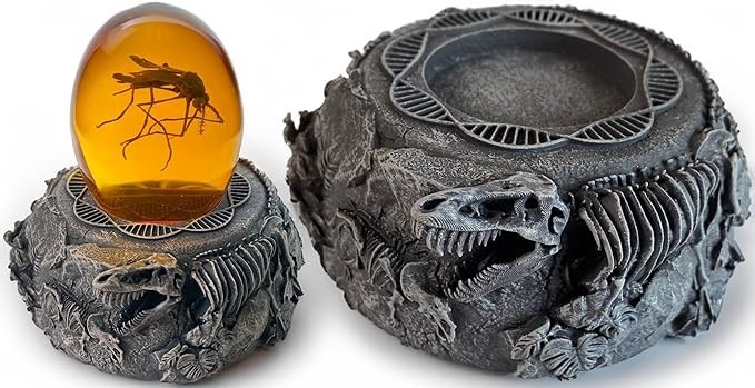 VEOJEIN Jurassic Base Decor | Themed Paperweight | Resin Stand for Dinosaur...