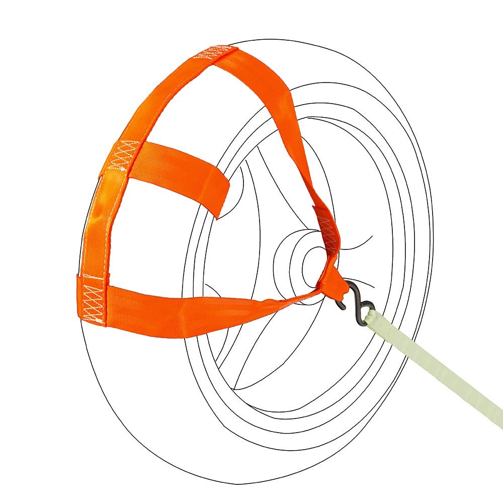 MOTO4U Universal Motorcycle Rear Wheel Tie down Strap in Orange orange