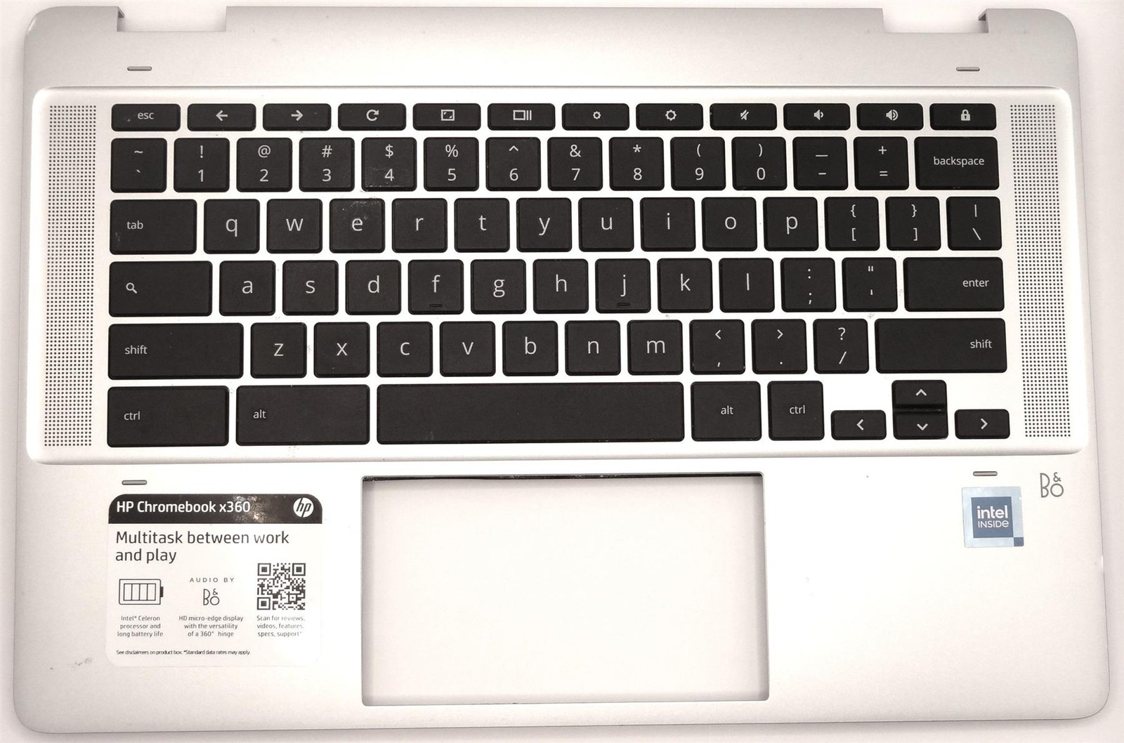 HP CHROMEBOOK 14B-CB SILVER KEYBOARD PALMREST M47696-001 Tested