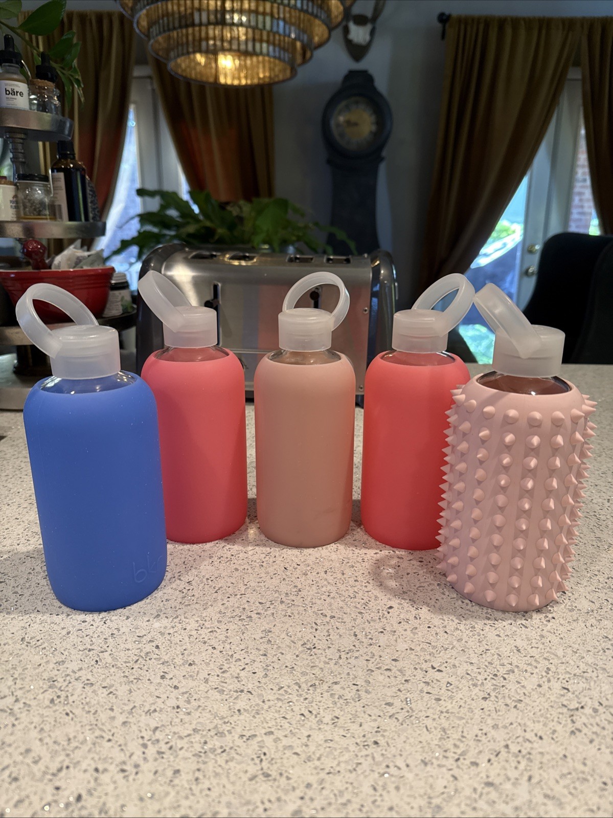 BKR Yoga Water Bottles Lot of 5 (3) 16oz (2) 32oz *Read Description