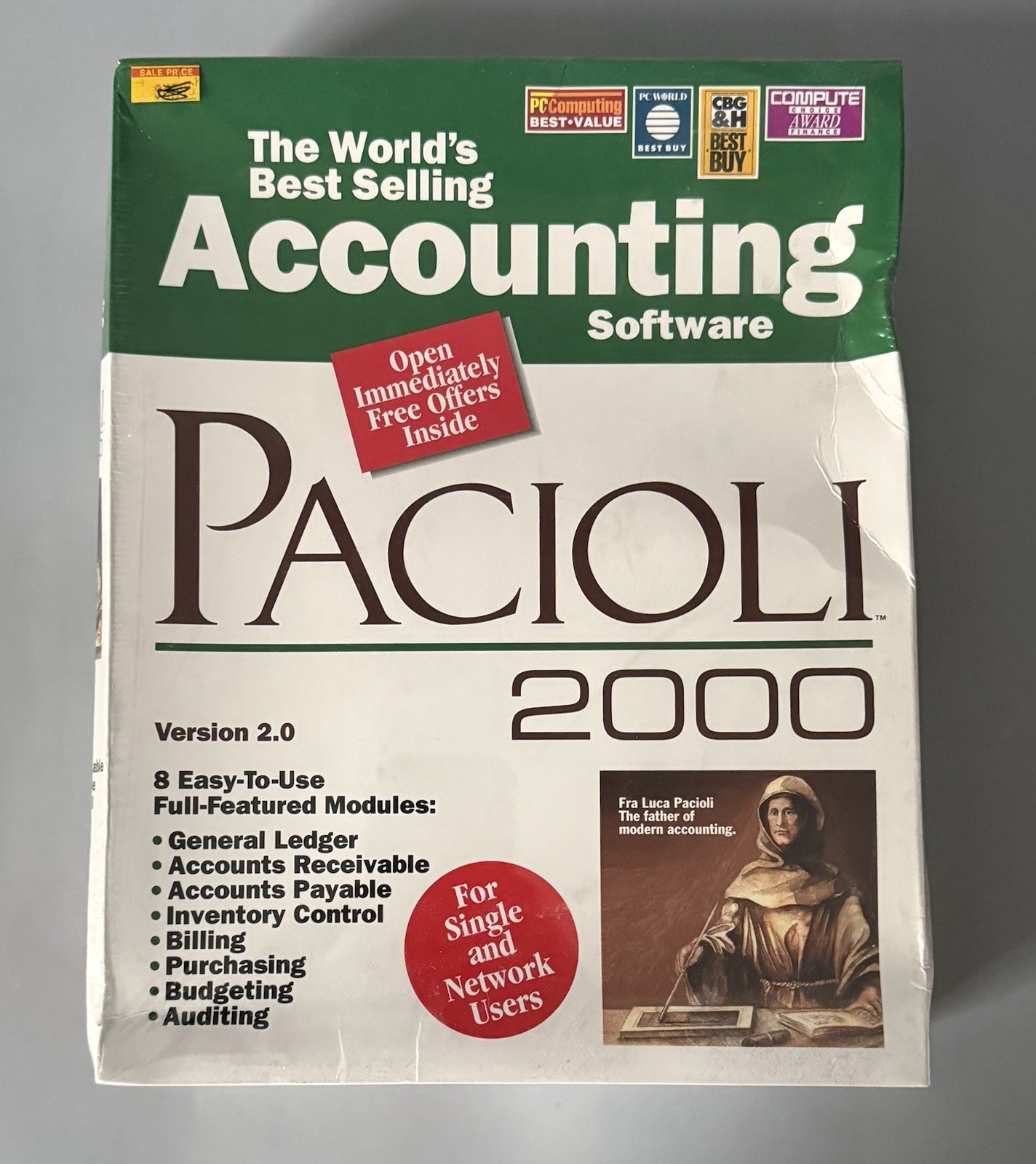 Vintage Pacioli 2000 Accounting Software Version 2.0 — New Factory Sealed — 1992