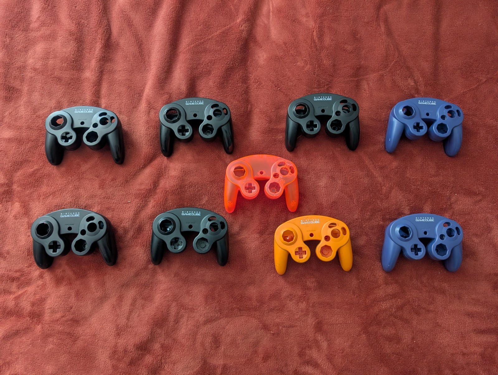 Nintendo Gamecube Controller Shells OEM - Black, Purple, Spice Orange, Pink