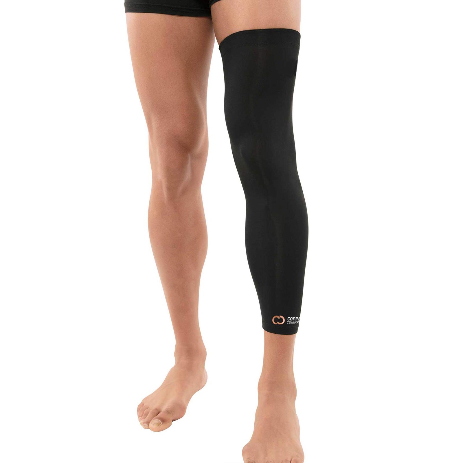 Copper Compression Leg Sleeve - Infused Knee Large, Black