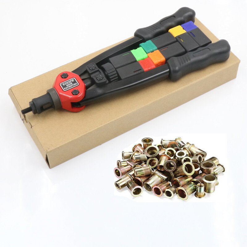 1260pc Riveter Gun Auto Rivet Tool Stainless Steel Nuts Insert Tools Mandrel Kit