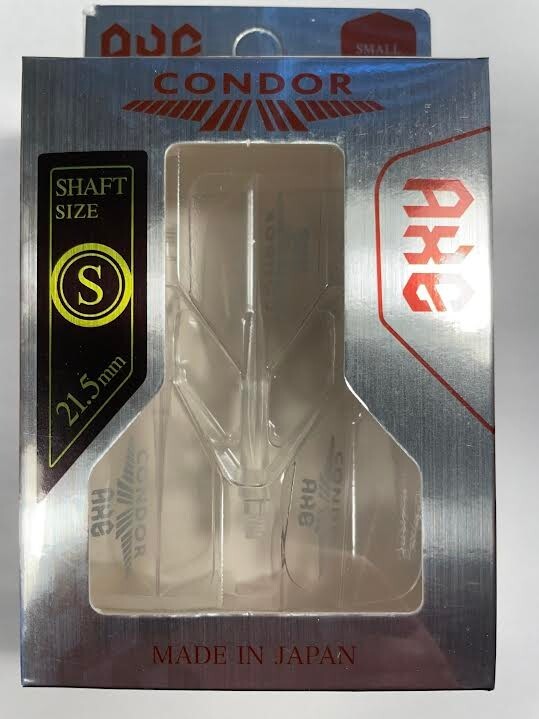 CLEAR SILVER LOGO CONDOR AXE DART SHAFT/FLIGHT COMBO SMALL FLIGHT SHORT SHAFT