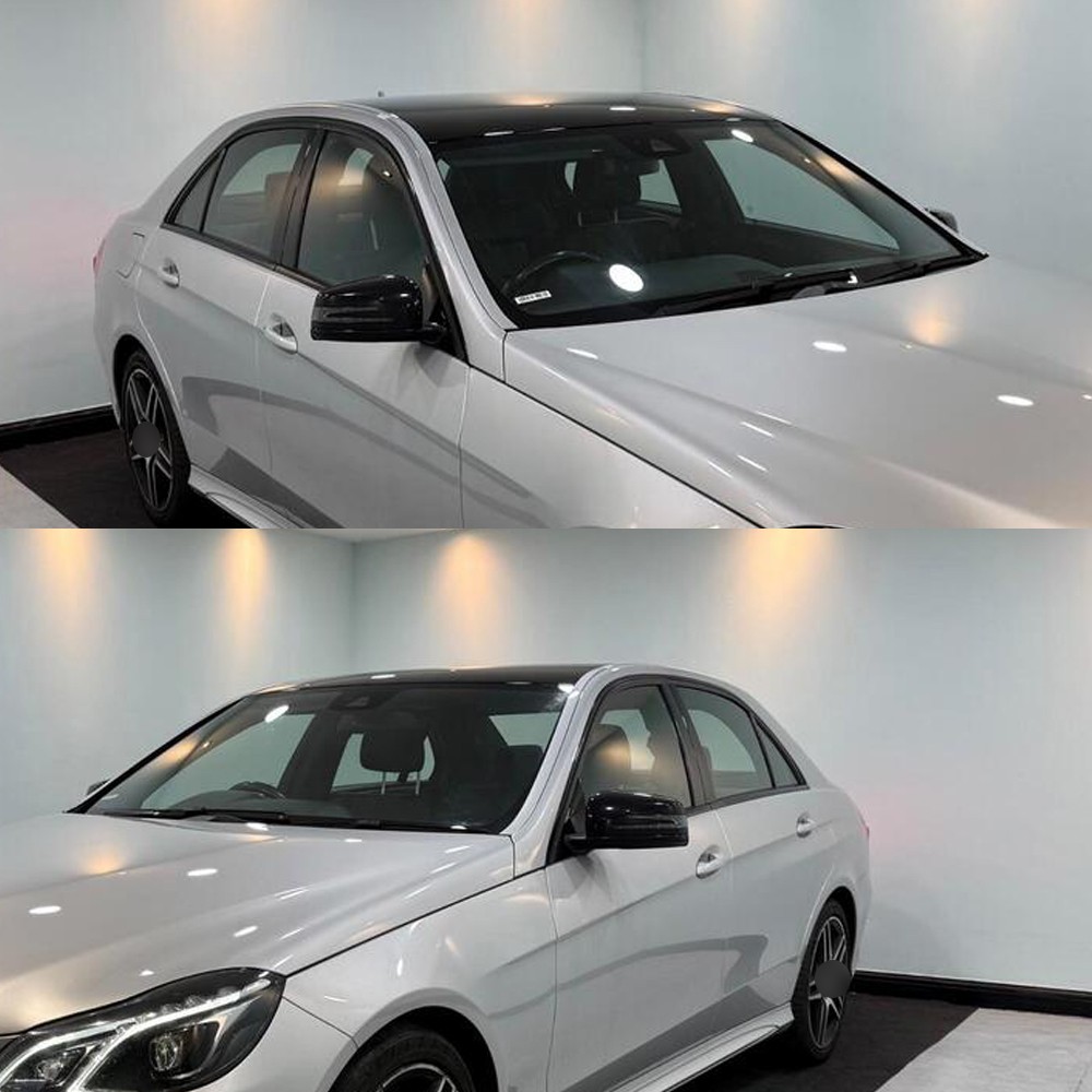Glossy Black Chrome Delete Window Trims sticker For Benz E-Class W212 2009-2016