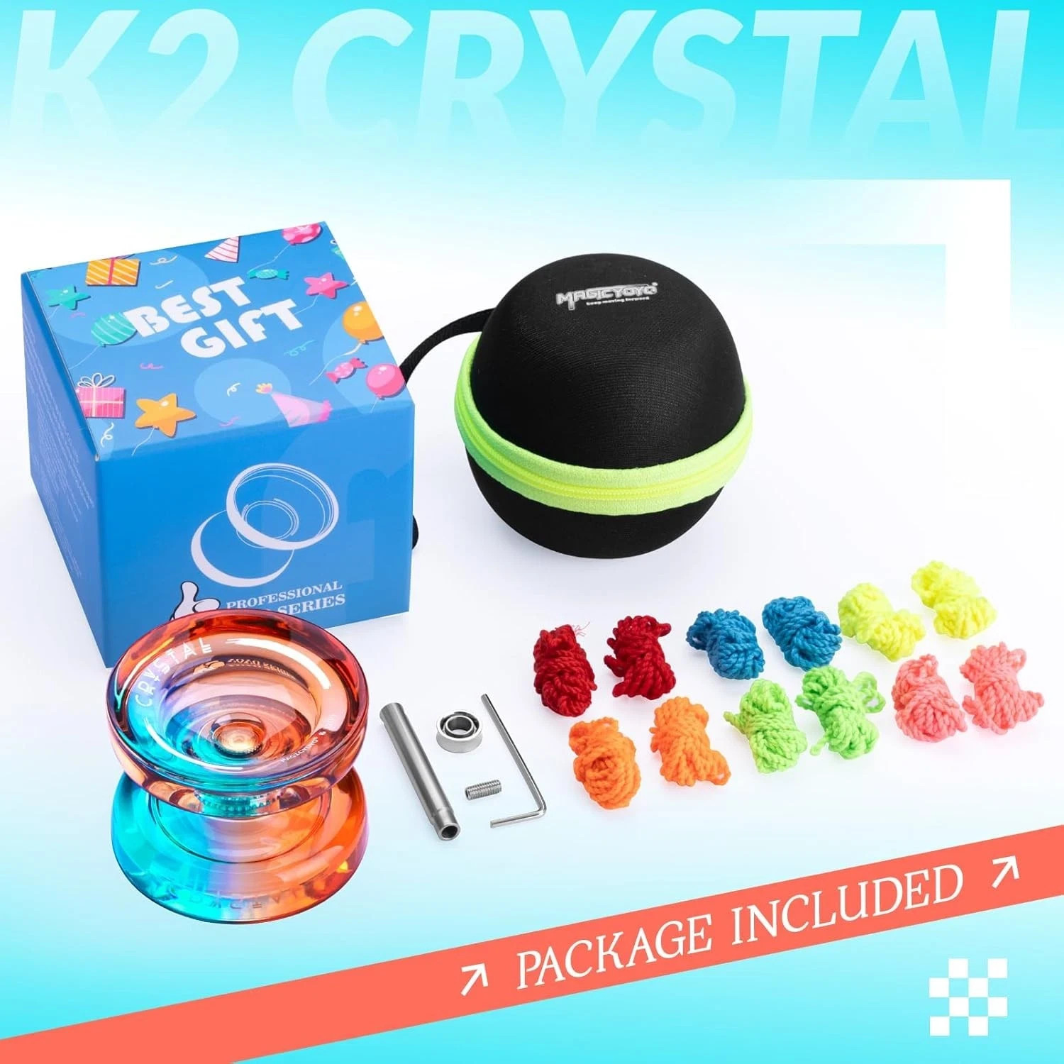 Crystal - Professional Responsive Yoyo for Kids Beginners, Dual Purpose