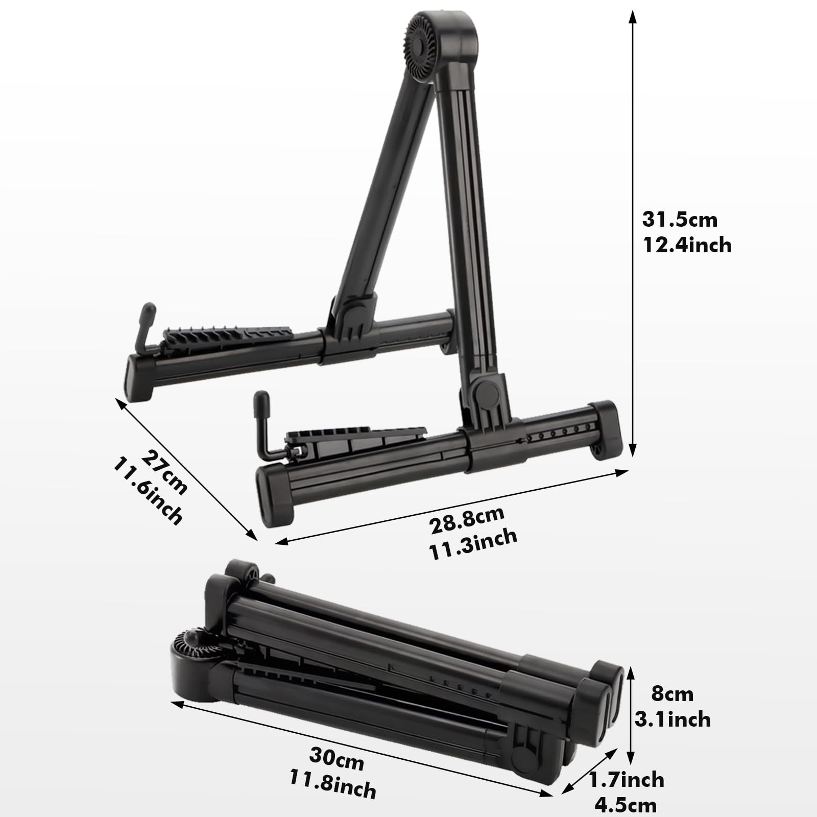 Guitar Stands 2 PACK, Plastic Lightweight A-Frame Guitar Floor Stand, ABS Gui...