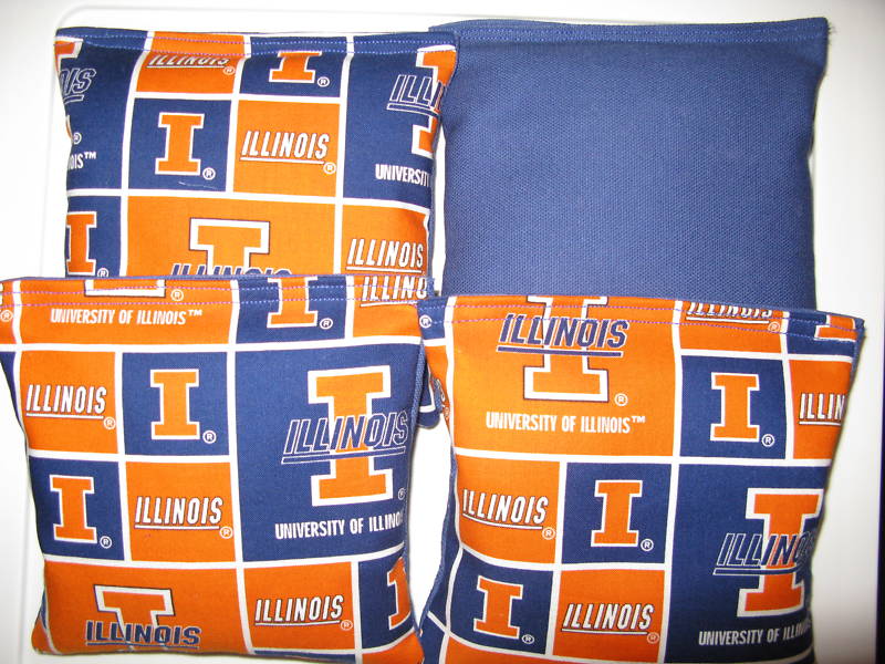 4 CORNHOLE  BEAN BAGS TOSS BAGO BEANBAG GAMES ILLINOIS