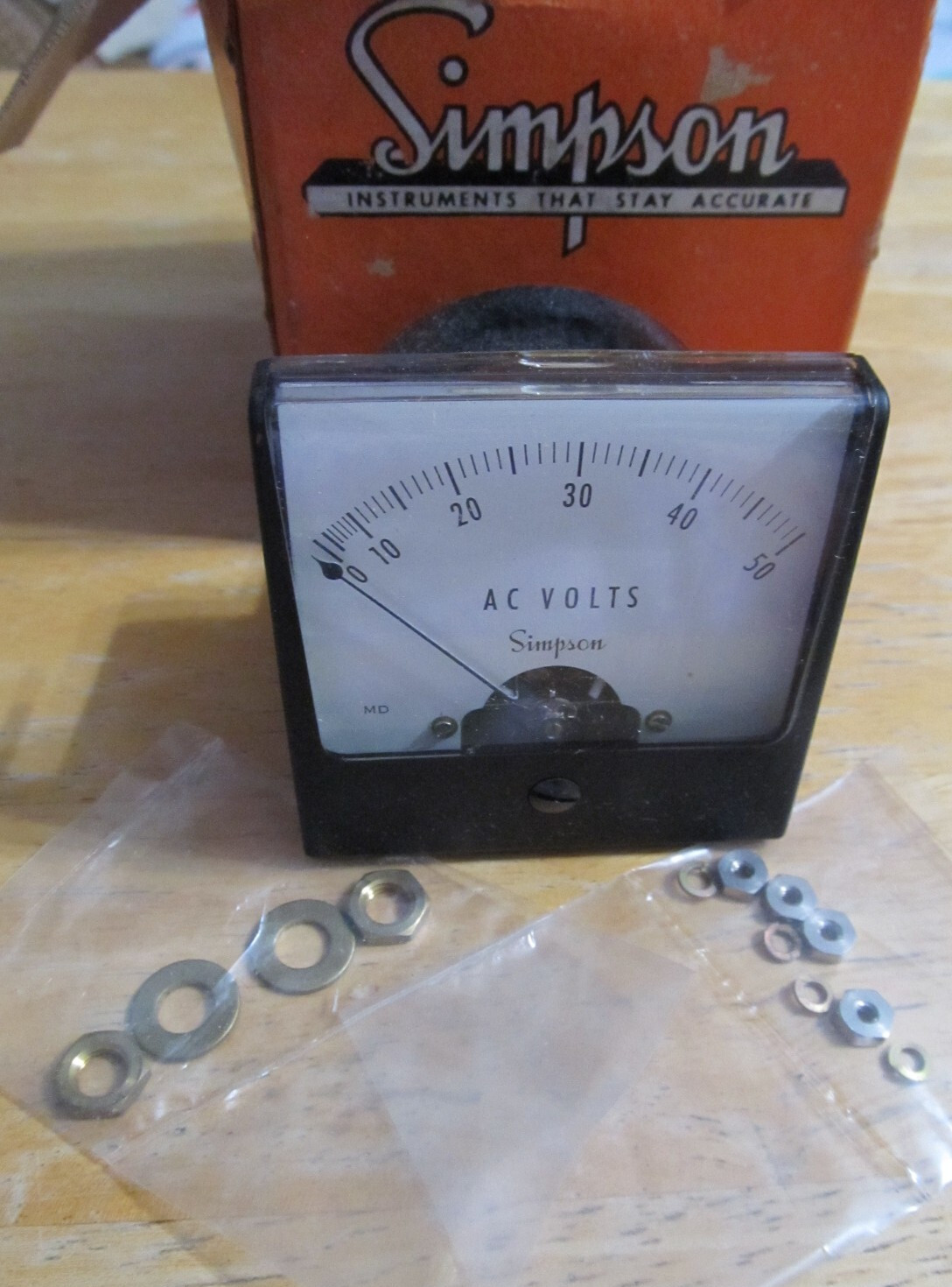 VINTAGE SIMPSON 9690 Model 1257,  0-50 AC AMPERES