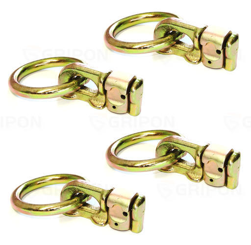 GRIPON (Pack of 4) Aluminum L Track Double Stud Fitting with O-Ring Tie Down