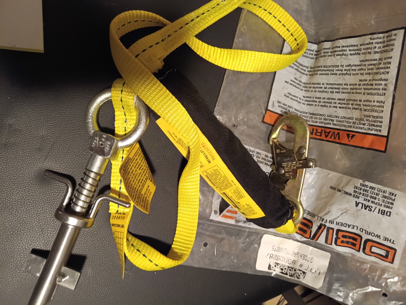 Dbi/Sala Fall Protection Equipment Shock Absorber Girder Grip