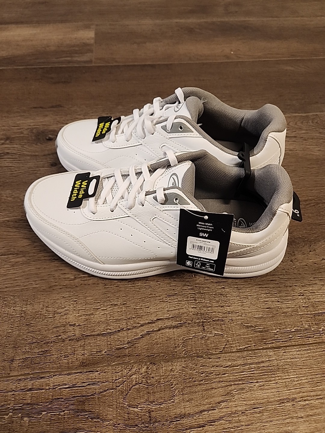 Athletic Works Men's Omar Walking Shoe-White-Size 9 W Lightweight