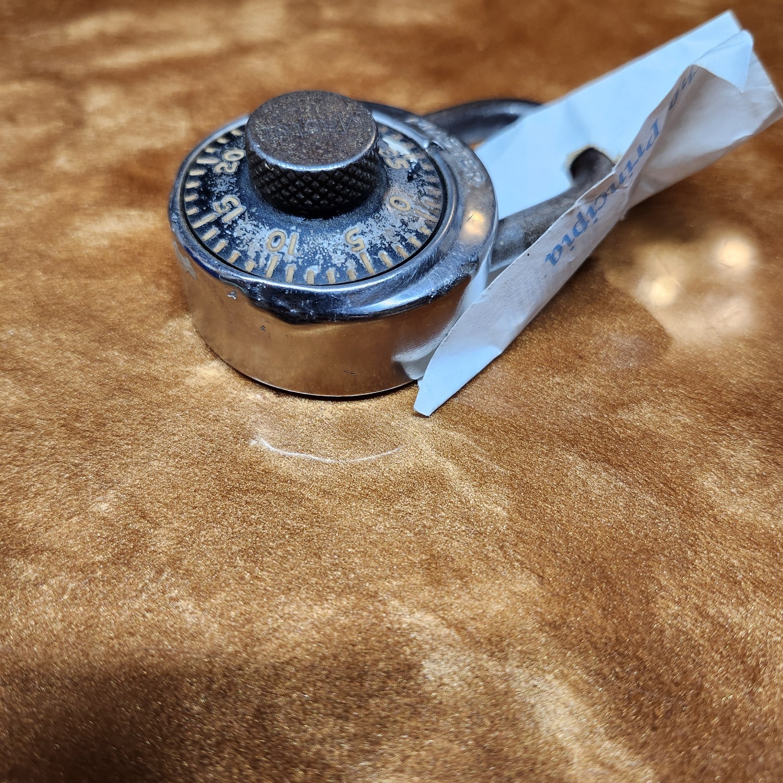 Vintage 1950s Master Lock Combination Padlock School Locker Tested Works