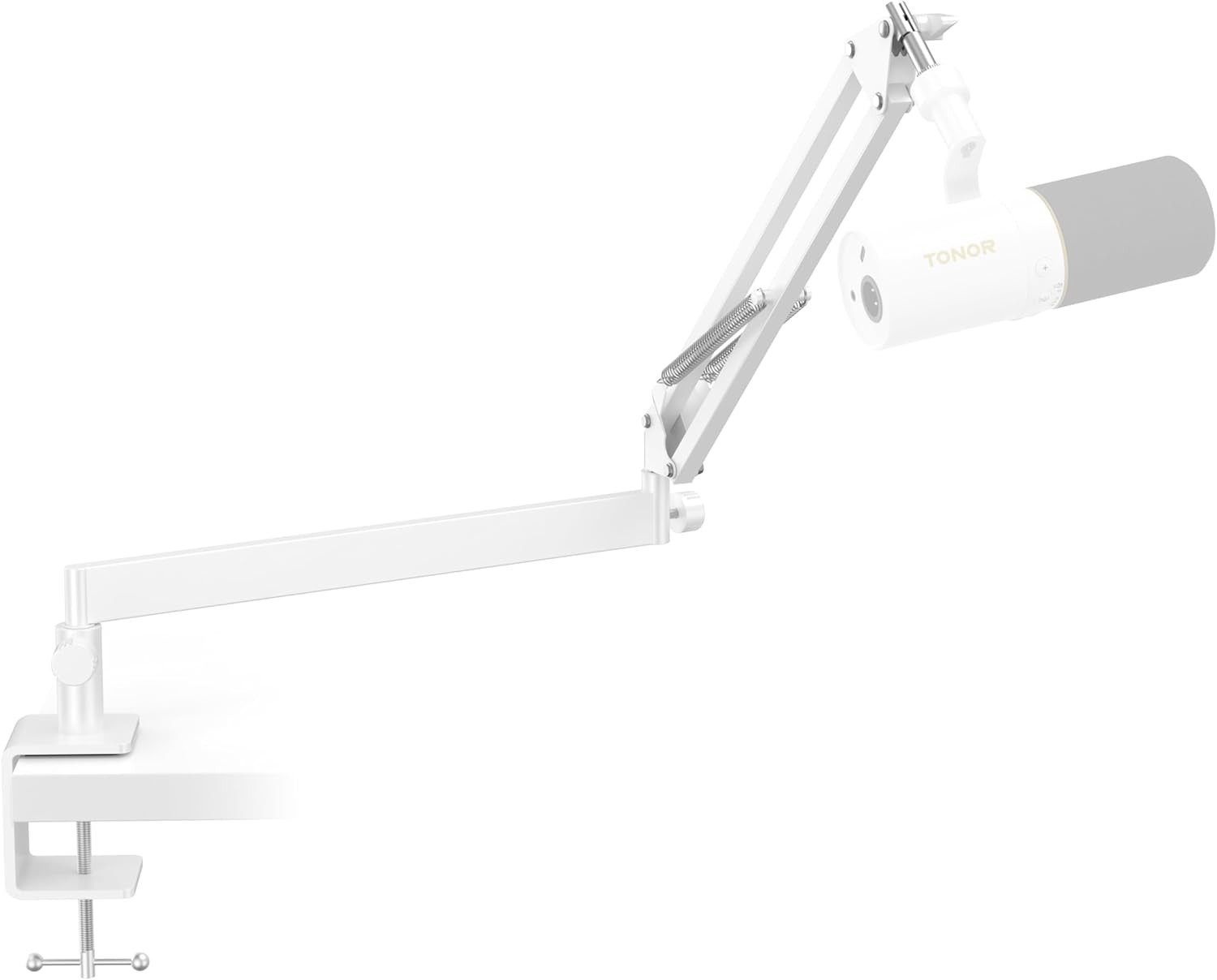 Mic Arm Desk Mount, Low Profile Boom Arm for Microphone, Adjustable Mic Stand wi